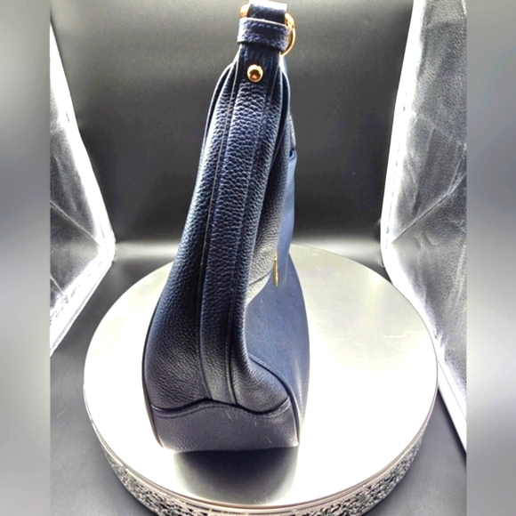 Pre Loved! Coach Harley Blue  Pebbeld Leather Hobo Bag with Gold Accents - Picture 2 of 7